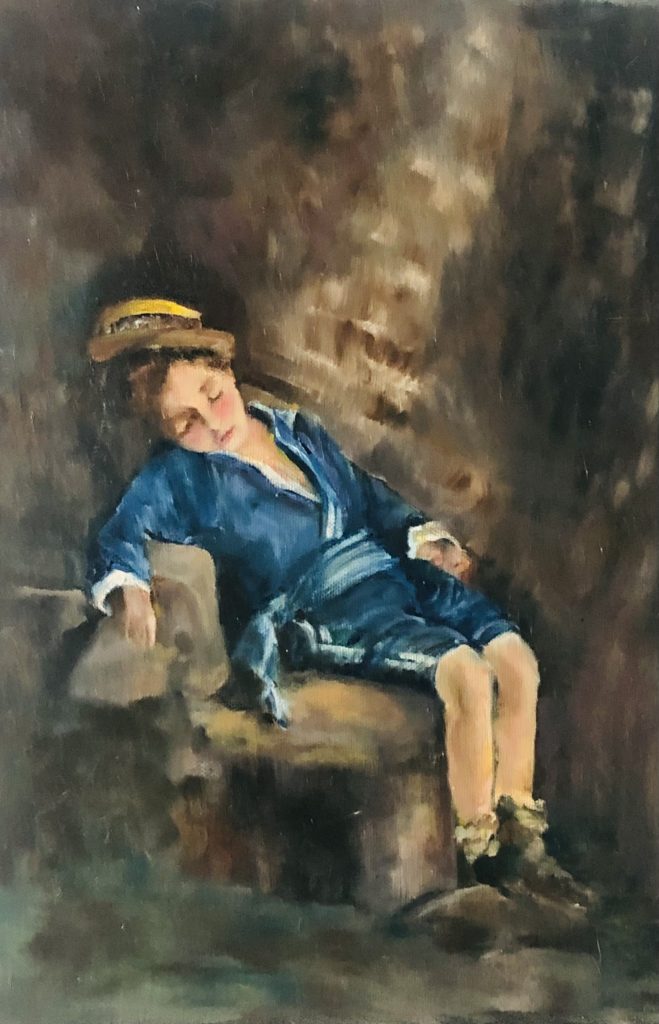 L’enfant endormi, une oeuvre de Bee Pellerin.