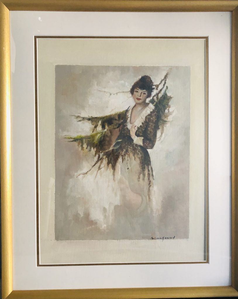 La jeune fille et le sapin, une oeuvre de Bee Pellerin.