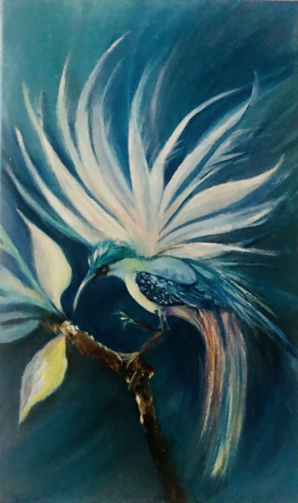Tori en bleu, une oeuvre de Bee Pellerin.