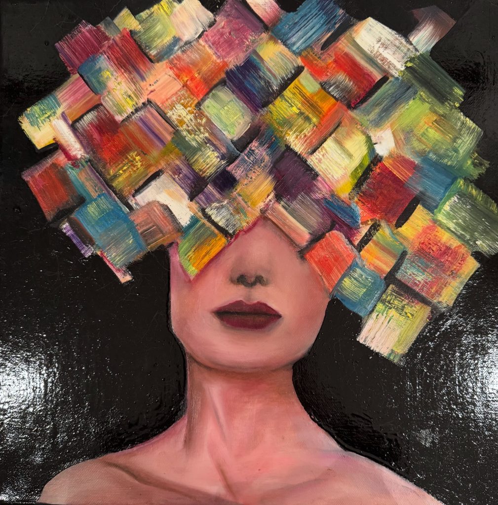 Des couleurs plein la tête, une oeuvre de Bee Pellerin.