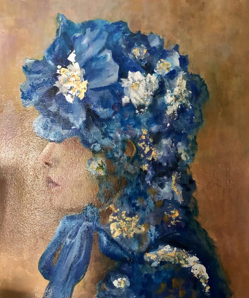 Le chapeau bleu, une oeuvre de Bee Pellerin.