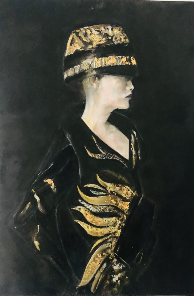 En noir et or, une oeuvre de Bee Pellerin.